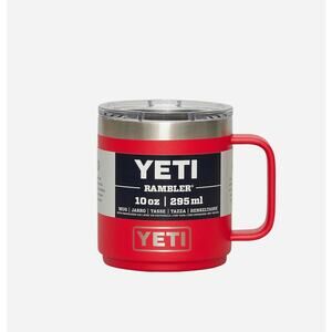 Brand New YETI Rambler 14 oz. Stainless Steel MUG with MagSlider Lid RESCUE RED